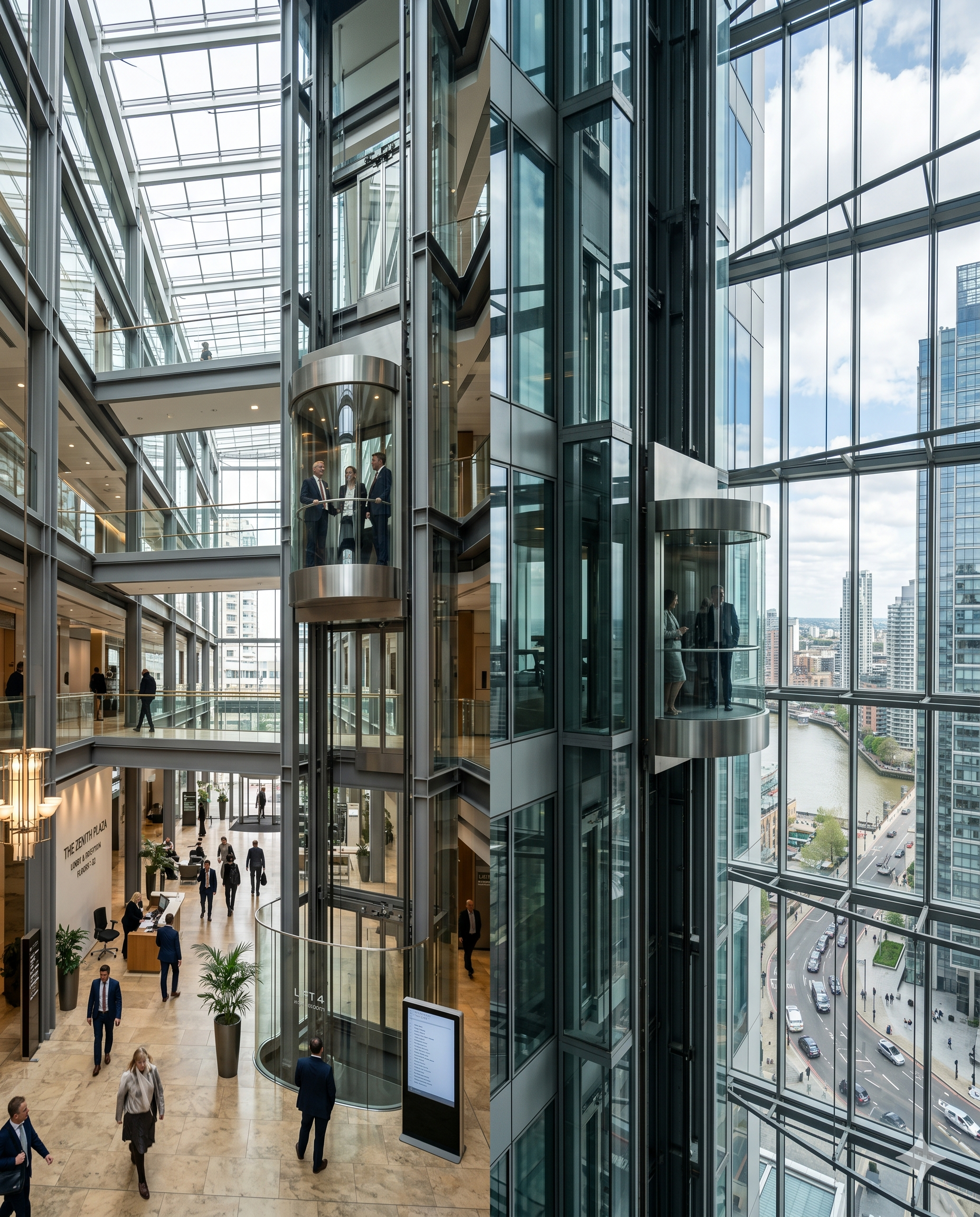 Indoor and outdoor glass lift systems